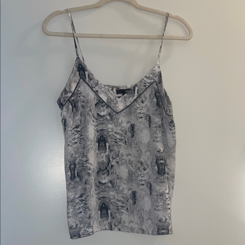 Aqua Grey snakeskin print cami